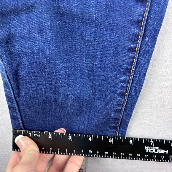 Wax Distressed Skinny Jeans Women's 20 Plus Thrashed Slashed Destroyed Dark Blue - Picture 6 of 13